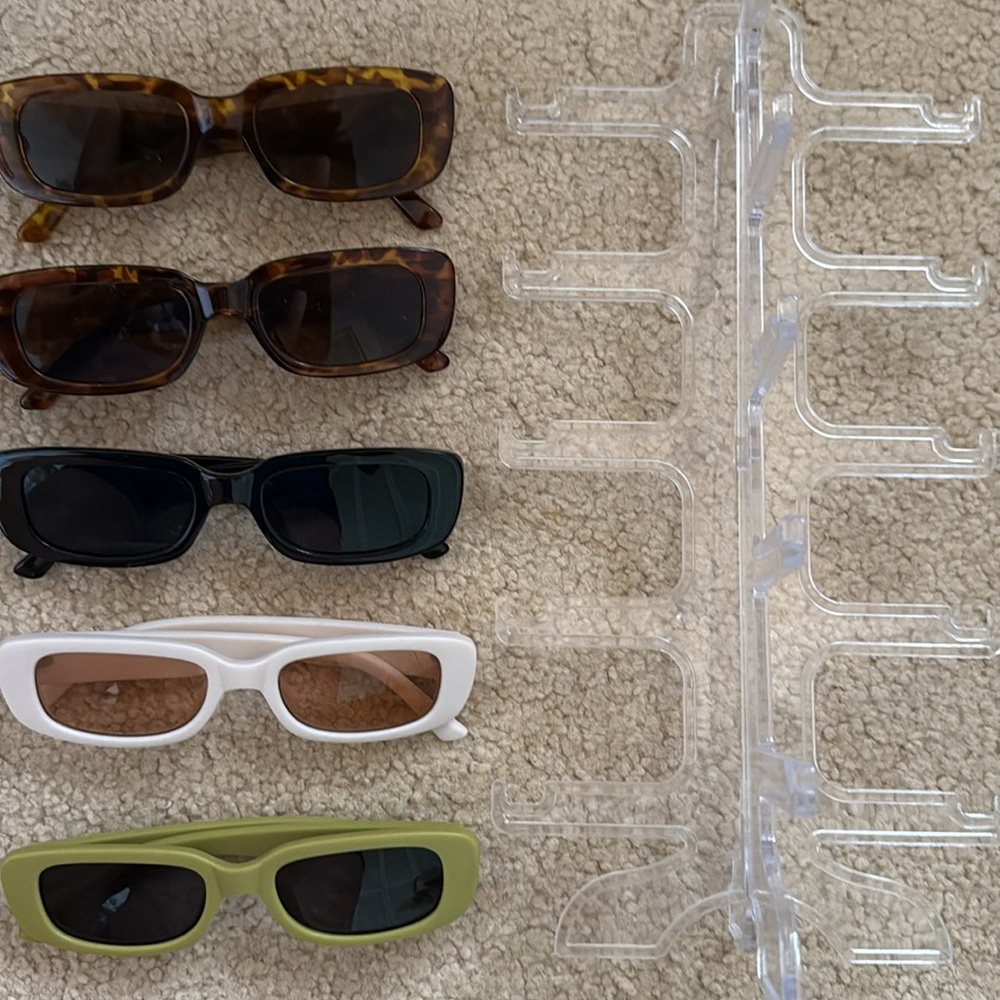 Stylish Rectangular Sunglasses Set With Sunglasse… - image 2